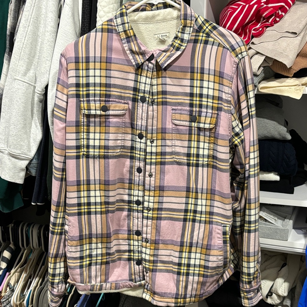 L.L. Bean Pink Plaid Shacket